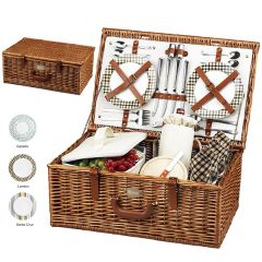 English Style Picnic Basket Set For Four