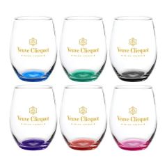 Enjoy 21 Oz Arc Stemless Wine Glass With Color Bottom