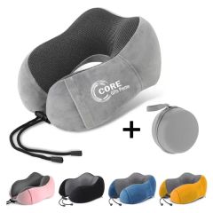 Ergonomic Memory Foam Travel Neck Pillow With Storage Box