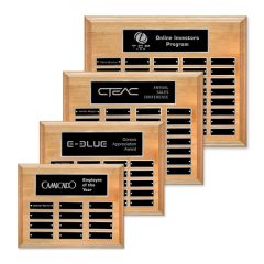 Erindate Horiz Perpetual Plaque - Red Alder/Silver
