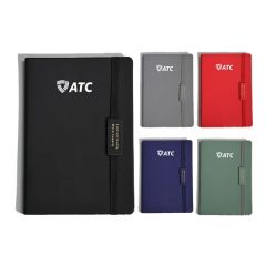 Executive Leatherette Notebook With Elastic Band