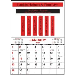Executive Memo Half Apron Calendar - 2 Color Imprint