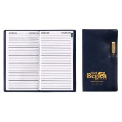 Executive Vinyl Cover Address Book With Pen