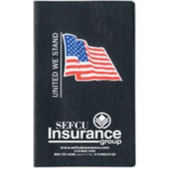 Executive Vinyl Cover Pocket Planner With Pre-Printed Flag