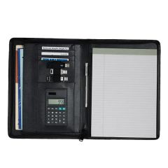 Executive Zipfolio With Calculator & USB Slots