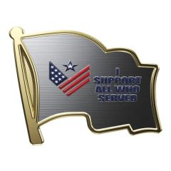 Express Gold Flag Lapel PIN