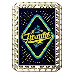 Express Star Border Rectangle Insert Medal