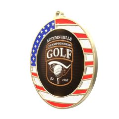 Express Vibraprint American Flag Insert Medal