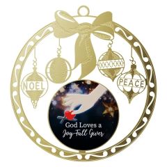 Express Vibraprint Bow Holiday Ornament