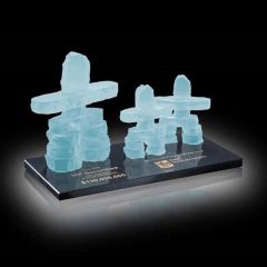 Family Of 3 On Marble