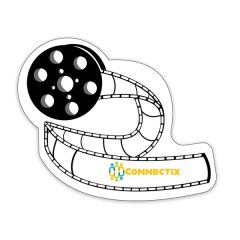 Film Reel Shaped Notekeeper Magnet 35 MIL