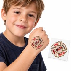 Fire Rescue Patch Temporary Tattoo