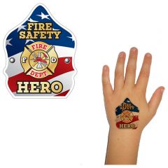 Fire Safety Hero Temporary Tattoos - Pack Of 100