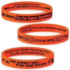 Fire Safety Mood-Changing Silicone Bracelet - Pack Of 25