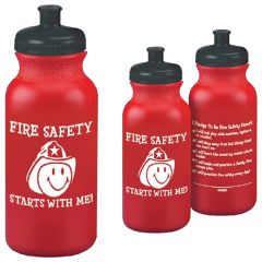 Fire Safety Starts With Me! Water Bottles 20 Oz - Pack Of 10