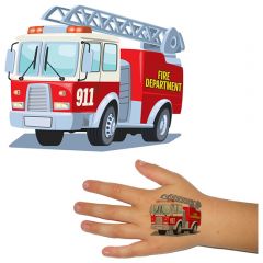 Fire Truck Temporary Tattoos - Pack Of 100