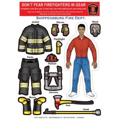 Fireman Dress-Up Peel-N-Place African American Female