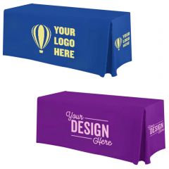 Fitted All Over Dye Sub Table Cover - 4-Sided, Fits 6' Table