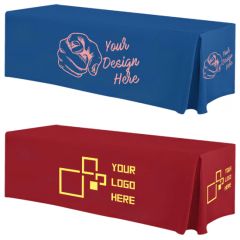 Fitted All Over Dye Sub Table Cover - 4-Sided, Fits 8' Table
