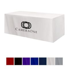 Fitted Poly/Cotton 4-Sided Table Cover - Fits 8' Table