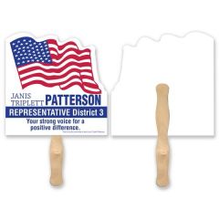 Flag Shape Hand Fan