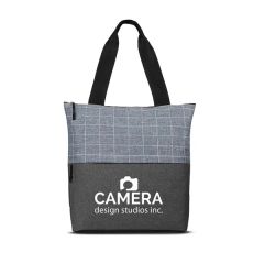Flannel Check Accent Tote Bag