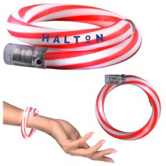 Flashing Christmas Candy Cane Bracelets