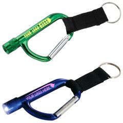 Flashlight Carabiner With Strap