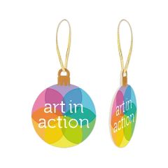 Flat Ornament With Ribbon