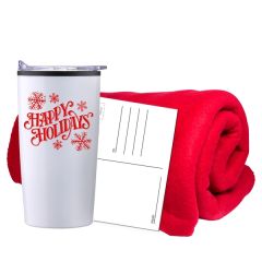 Fleece Blanket And Tumbler Combo Set