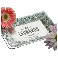 Floral 5 Inch X 7 Inch Desk Valet Tray