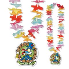 Floral Leis W/ A Custom Shaped Medallion