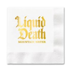 Foil Stamped 1-Ply White Beverage Napkin, FSC Certified