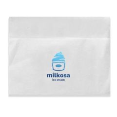 Foil Stamped 1-Ply White Dispenser Napkin