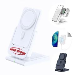 Foldable 3 In 1 Magnetic Power Bank With Stand For Iwatch