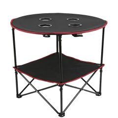 Folding Beach Camping Picnic Table With Cup Holders