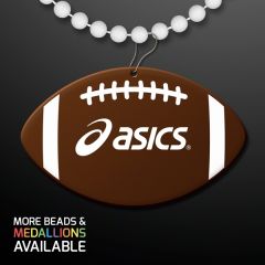 Football Shape Medallion With Beaded Necklace