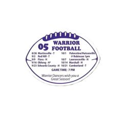 Football Stock Shape Vinyl Magnet - 20 MIL