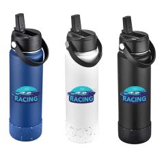 Fountain-Vi 27 Oz Flip Up Straw Tumbler Bottle Double Wall