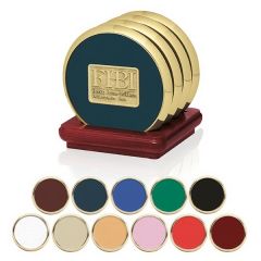 Jaffa Four Coasters With Solid Cherry Stand