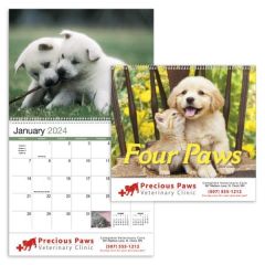 Four Paws Appointment Calendar - Spiral