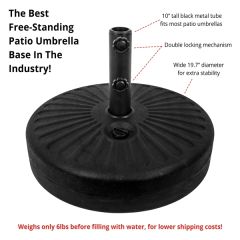 Stromberg Free-Standing Hi-Density Texture Plastic Patio Umbrella Base