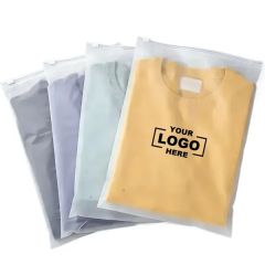 Frosted Zipper Poly Bags Resealable Clothing Storage Pouch