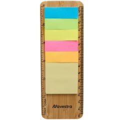 FSC 100 Bamboo Ruler With Sticky Notes