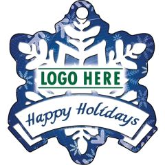 Full Color Acrylic Ornaments - Snowflake With Banner