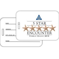 Full Color Bag Tags: 2-1/8 Inch  X 3-3/8 Inch