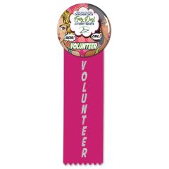 Full Color Button & Host Stamped Ribbn 2.25 Inch W/2 Inch X 6 Inch Ribbon
