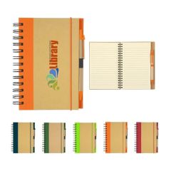 Full Color Eco-Inspired Spiral Notebook & Pen