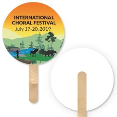 Full Color Round Mini Hand Fan