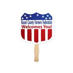 Full Color Shield Shape Sandwich Fan